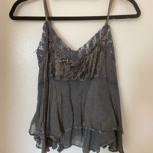 Abercrombie & Fitch Cami w Velvet and Lace Details